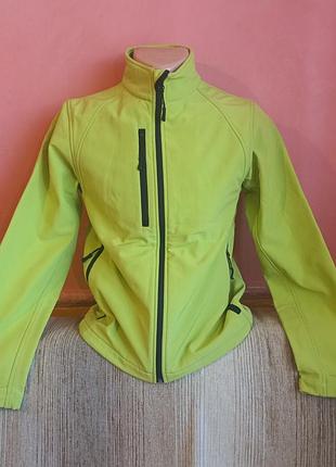 Яркая подростковая куртка softshell jerzees, размер 140 (xs) унисекс