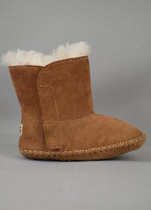 Ugg infants caden теплые зимние пинетки угги капчики сапоги из замши и натур овчины детские на липучке 20.5 р/13-14 см/12-18 месяцев emu mou