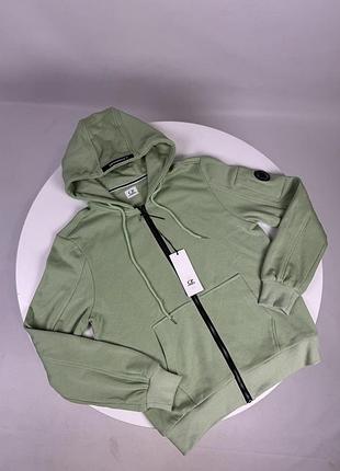 Фісташкове зіп худі c.p. company з лінзою: m, l, xl, xxl