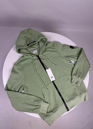 C.p. company фісташкова толстовка на блискавці з лінзою m l xl xxl