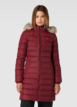 Жіночий подовжений пуховик tommy jeans tjw