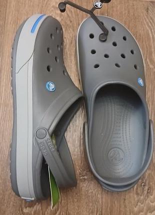 Сабо чоловічі crocs crocband сірі  m12 eur 46-47