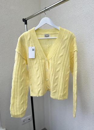 Жовтий в’язаний кардиган pomella 💛