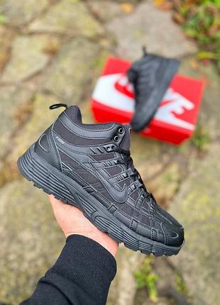 ❄️ кросівки nike p-6000 triple black wntr fur