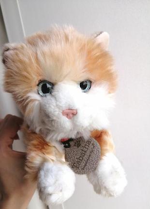 Котик рудий keel toys киця м'яка іграшка реалістична реалістика кошеня 25 см tabatha кішка персикова смугаста