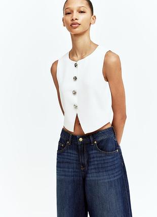 Белая жилетка h&amp;m