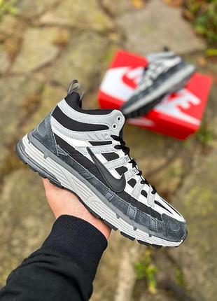❄️ кросівки nike p-6000 gray black wntr fur
