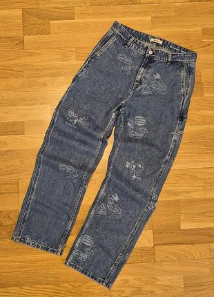 Жіночі джинси carhartt wip stamp pant з принтом, розмір 28