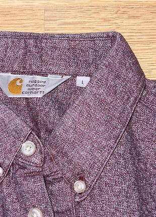Чоловіча сорочка carhartt фіолетова бавовняна розмір l