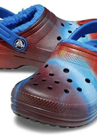 Crocs утеплені шльопанці капці оригінал j2 20,5см устілка р32 в ідеалі
