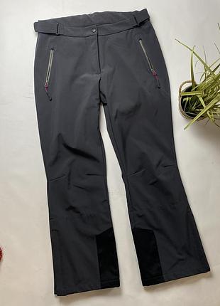 Жіночі l гірськолижні трекінгові штани shamp softshell у темно-сірому (графітовому) кольорі.