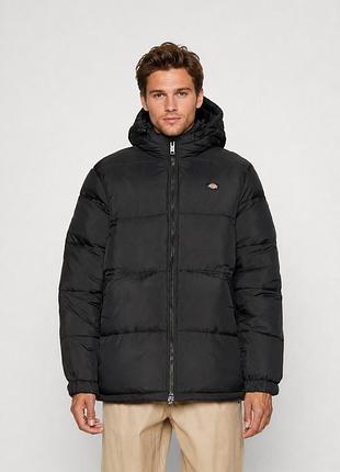 Пуховик зимовий dickies оверсайз чоловічий l чорний однотонний (12346011-33)