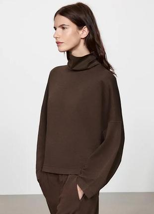 Світшот жіночий коричневий трикотажний zara