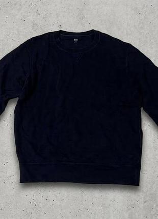 Чоловічий світшот uniqlo оригінал (темно-синій, розмір xl)