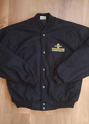 Вінтажний вовняний бомбер theakston centennial brewery (varsity jacket)