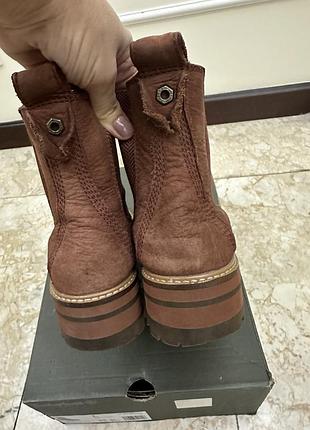 Чоботи челсі timberland шкіряні коричневі 4