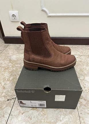 Чоботи челсі timberland шкіряні коричневі