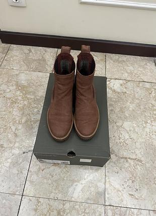Чоботи челсі timberland шкіряні коричневі 2