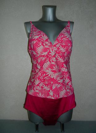 Xxl/20/54 bm,англия купальник фуксия танкини с чашками новый