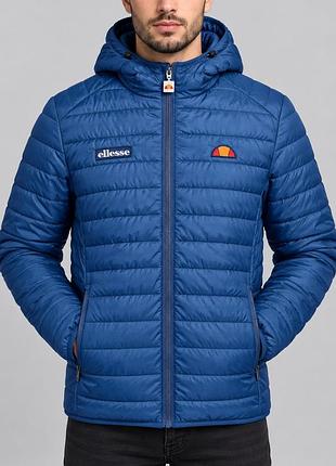 Чоловіча стьобана куртка ellesse core lombardy padded jacket у синьому кольорі