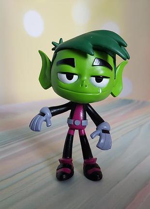 Гнучка міні-фігурка біст боя (beast boy) з мультсеріалу «юні титани, вперед!» (teen titans go!) із серії bendyfigs