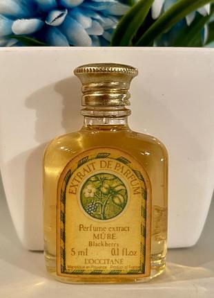 Чисті парфуми екстракт loccitane l'occitane extrait de parfum müre blackberry ожина ежевика рідкість знятість