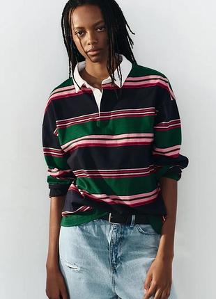 Сорочка поло в смужку zara new