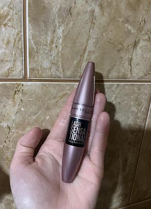 Туш для вій maybelline lash sensational full fan effect чорна