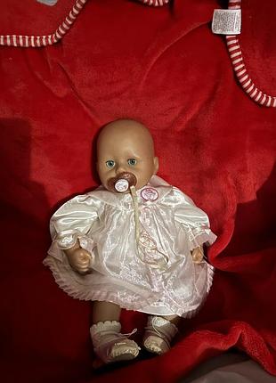 Пупс baby annabell у світлому платті з пустушкою