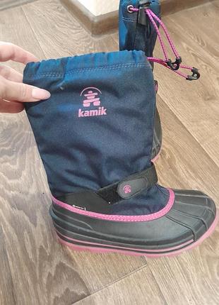 Дитячі зимові чоботи kamik, 35 розмір, синьо-рожеві