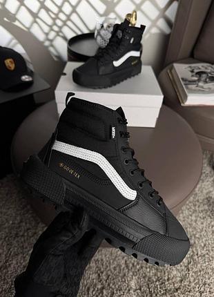 Чоловічі кросівки vans sk8-hi mte-3 fur m white on black