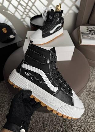 Чоловічі кросівки vans sk8-hi mte-3 fur m black white