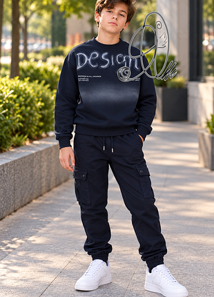 Реглан на хлопчика “desing”синій 2