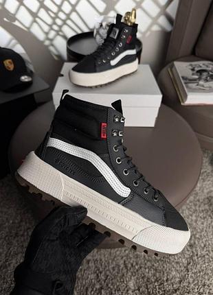 Чоловічі кросівки vans sk8-hi mte-3 fur m grey black white