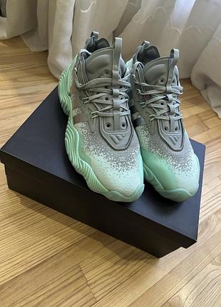 Кросівки adidas trae young 3 сіро-м'ятні, розмір 42 (us 8,5)