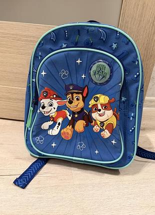 Дитячий рюкзак paw patrol синій з персонажами мультфільму