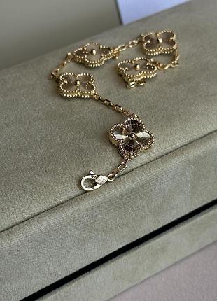Браслет van cleef & arpels bracelet vintage white mother of pearl k18 yellow gold