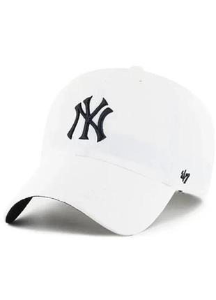 Бейсболка (snapback) new york yankees brrrc17bbu-wh 47 brand uni білий brrrc17bbu-wh