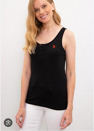 Женская черная майка бренда u.s. polo assn размер xl