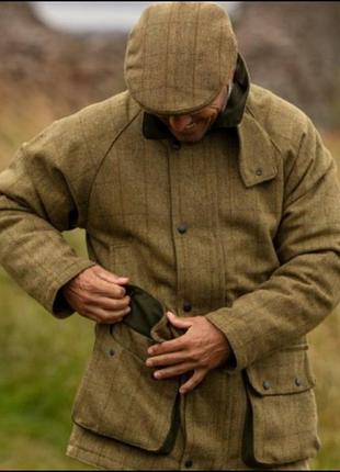 Вінтажна твідова мисливська куртка openair by proudhart (made in england) derby tweed jacket