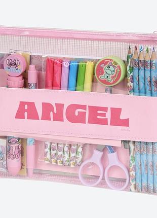 Набор канцелярии angel stitch в пенале, 19 предметов