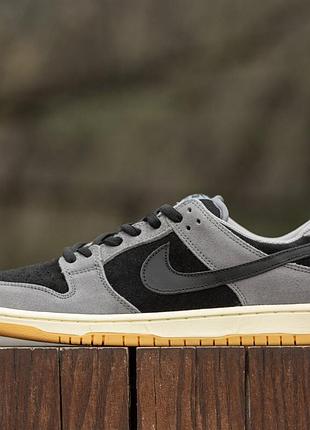 Кроссовки nike sb dunk low black grey brown