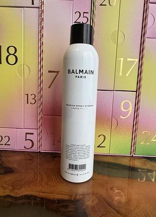 Лак-спрей для волосся balmain session spray strong, сильна фіксація, 300 мл