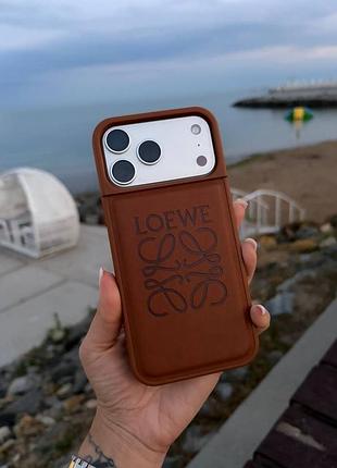 Чохол loewe для iphone 16 pro max коричневий