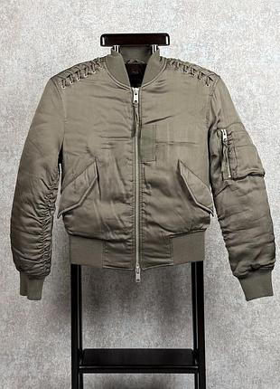 Куртка жіноча allsaints bree laced bomber хакі оливкова