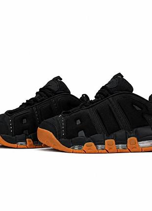 Кросівки nike air more uptempo low black gum
