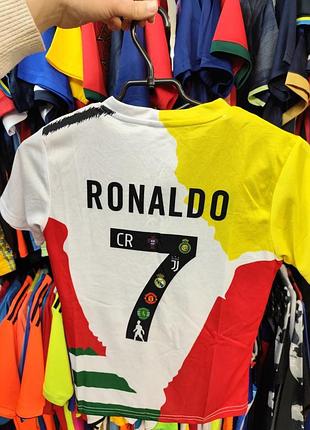 Форма футбольна дитяча ronaldo 7 білий-чорний 140