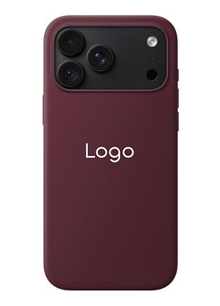 Чохол silicone case with magsafe ic для iphone 18 pro max burgundy