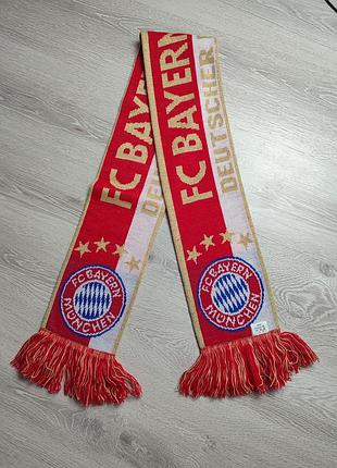 Шарф fc bayern münchen двосторонній фанатський червоно-білий