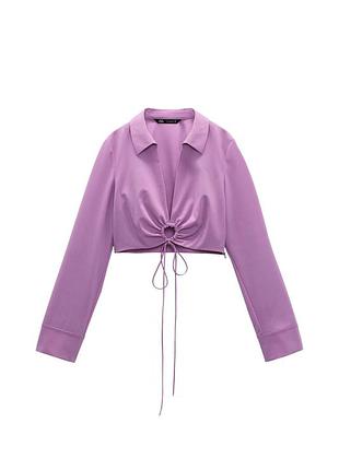 Шикарна вкорочена сорочка zara 2